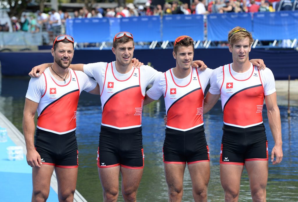 Barnabé Delarze (pictured far right)